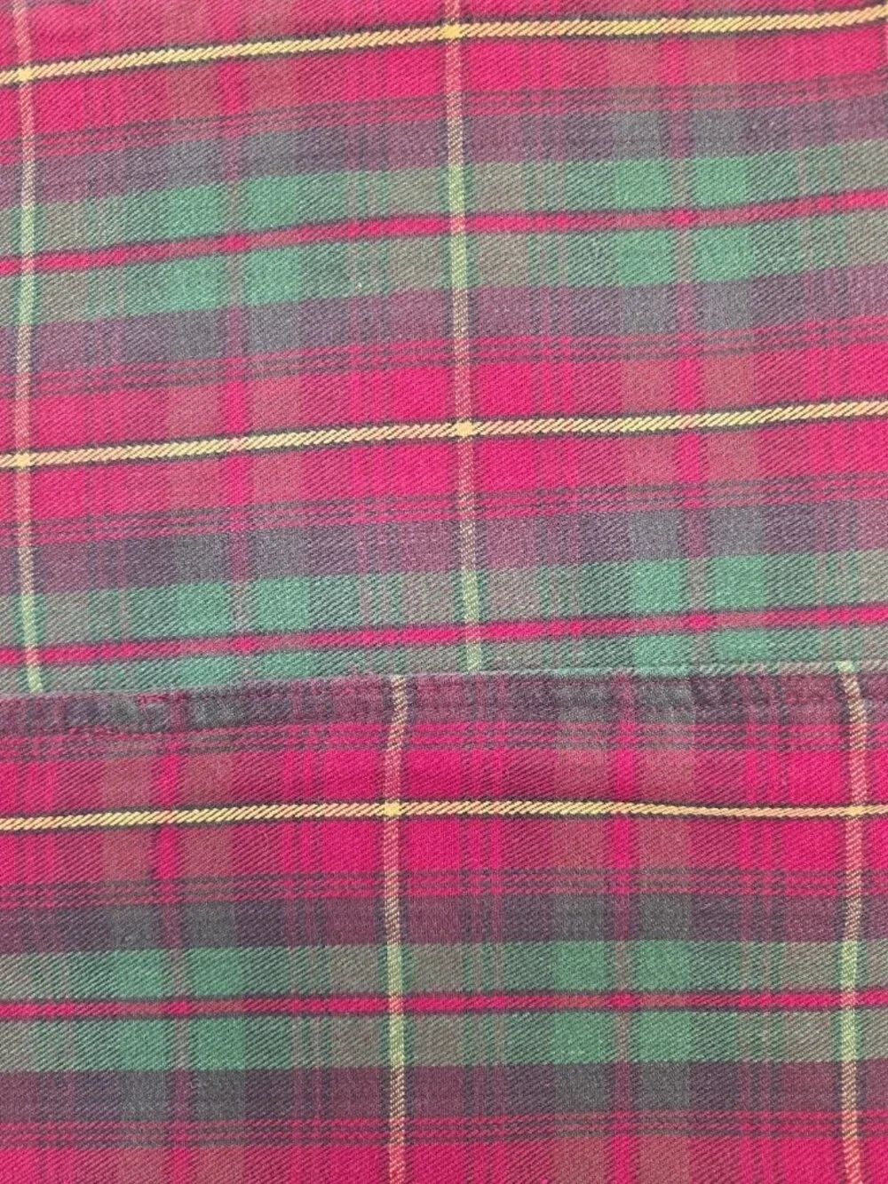 4pc Vintage Ralph Lauren Plaid Red Tartan Placemat 17.5